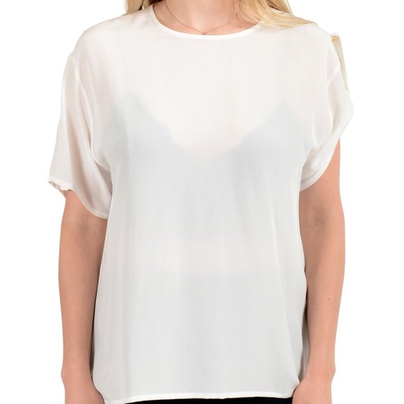 Versace Women's Ivory 100% Silk Blouse Top - Picture 1 of 10